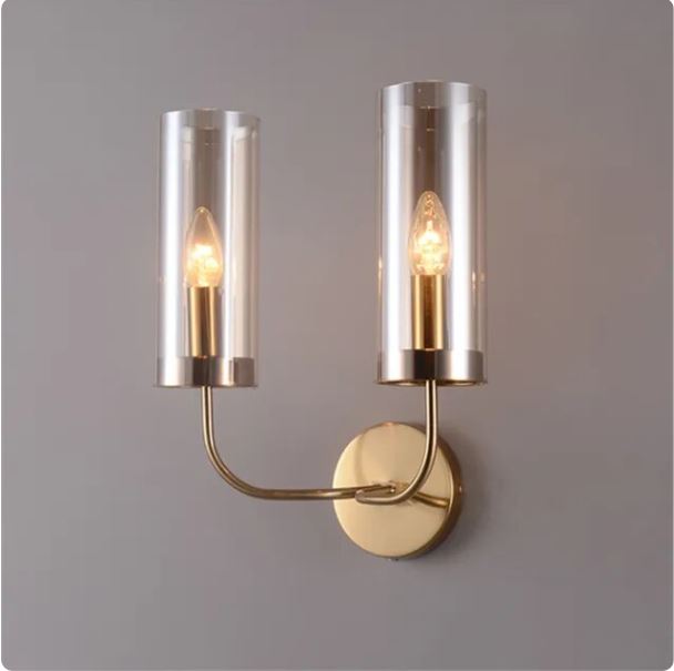 Nordic Sconce with Flute Glass Shade Pendent Lamp