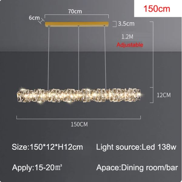 Modern LED Luxury Crystal Design Art Chandelier Light