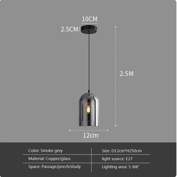 Modern Nordic Minimalist Dome Glass Ceiling Light