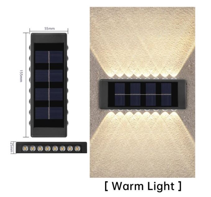 Solar Outdoor Waterproof Up/Down Luminous Wall Lamps