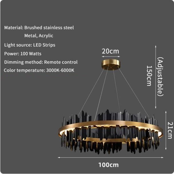 Luxury Metal Round Circle Design Chandelier