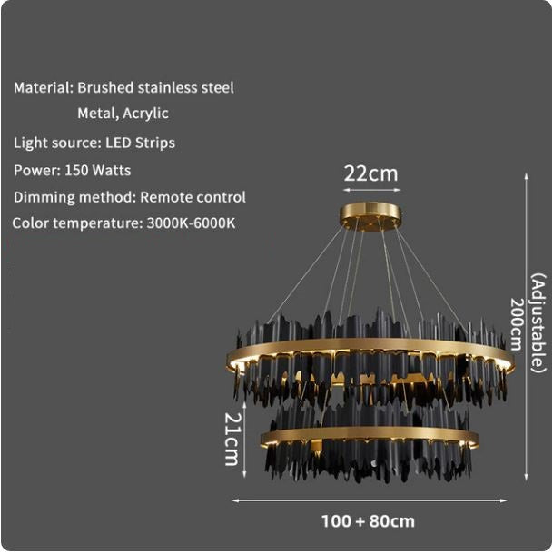 Luxury Metal Round Circle Design Chandelier