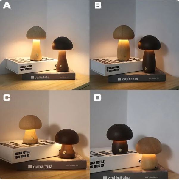 Whimsical Mushroom Night Table Light