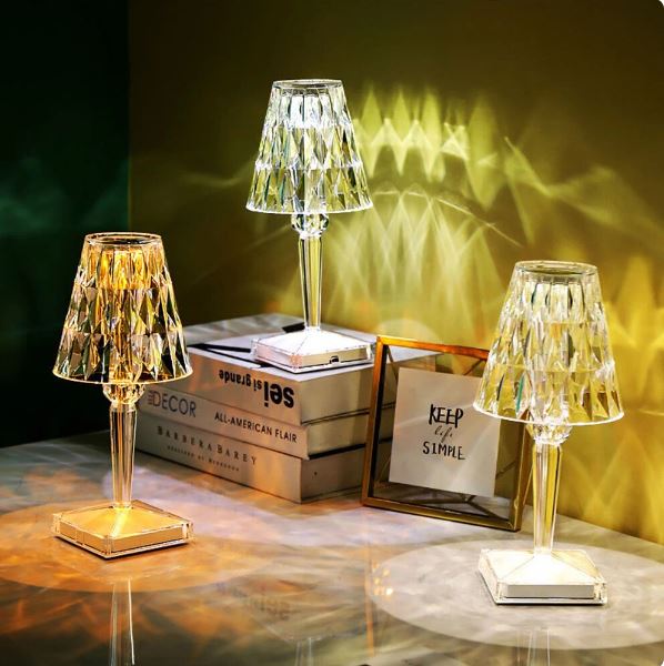 Dazzling Diamond Glass Table Lamp