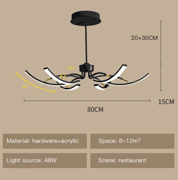 Modern Simple LED Design Suspension Chandelier Lights