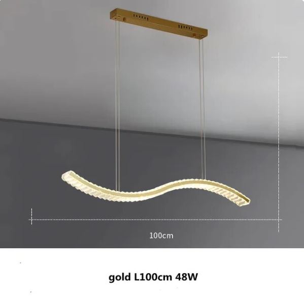 Crystal Stainless Long Strip Combination Chandelier