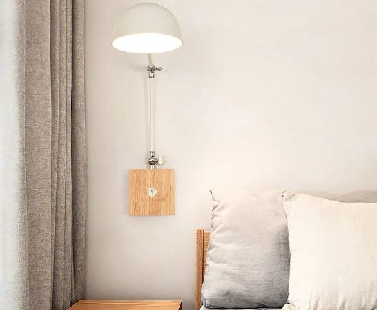 Nordic Wood Bedhead Wall Light