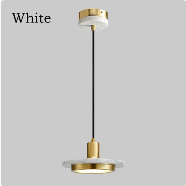 Luxury Postmodern LED Marble Disc Pendant Lights