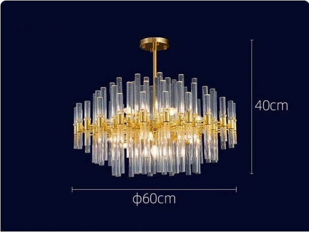 Nordic Crystal Tube Sparkling Chandelier