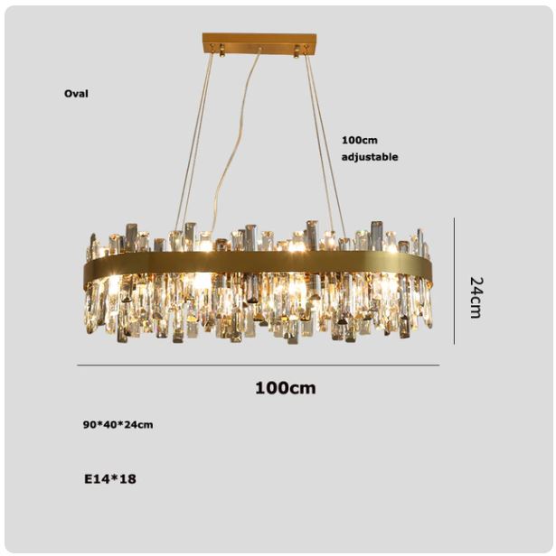 Modern Crystal Stone Designer Chandelier Lamp