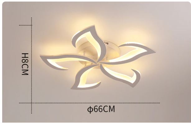 Modern Acrylic Iron Flower Chandelier Lamp