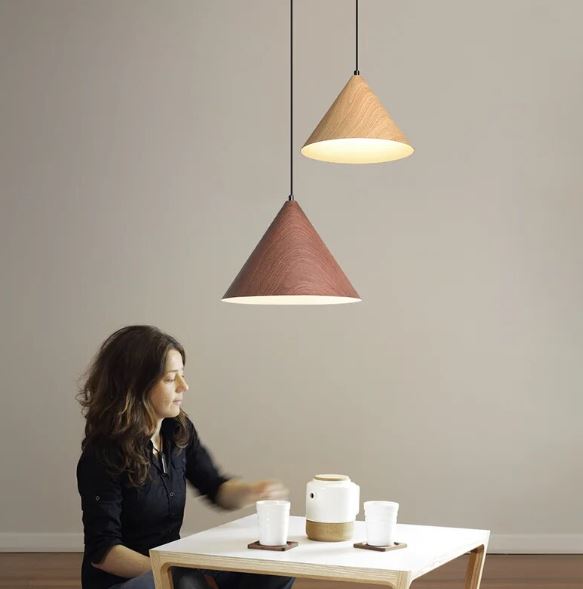 Sleek Pyramid-Shaped Pendant Light
