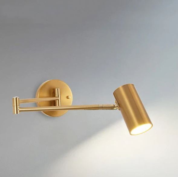 Gilded Foldable LED Wall Light Fixture