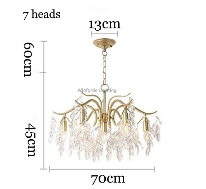 Nordic Art Branch Golden Crystal Chandelier
