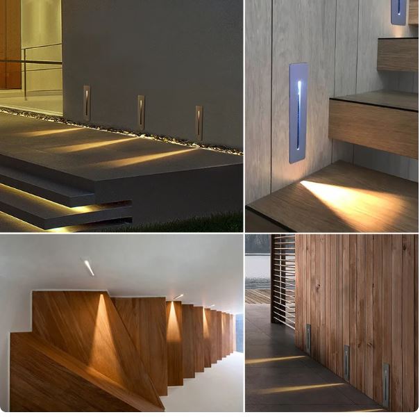 Recessed LED Corner Wall Light