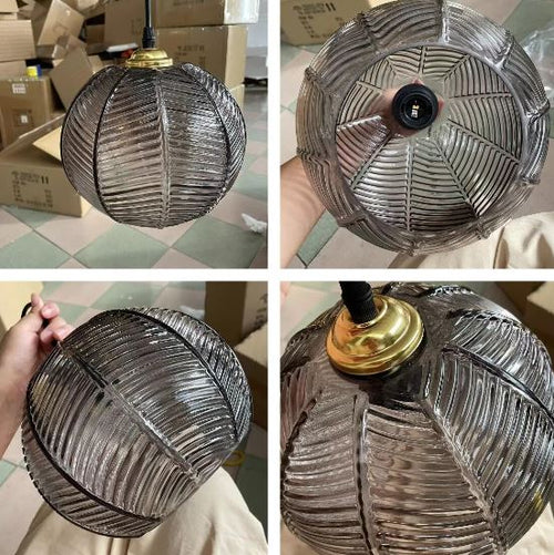 contemporary glass patterned pendant lights by Rufat Lights