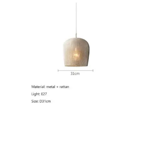 Japanese Wabi Sabi Wind Handmade Rattan Pendant Light