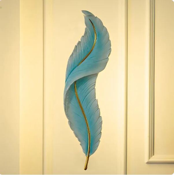 Nordic Decorative Luxury Feather Wall Lamp
