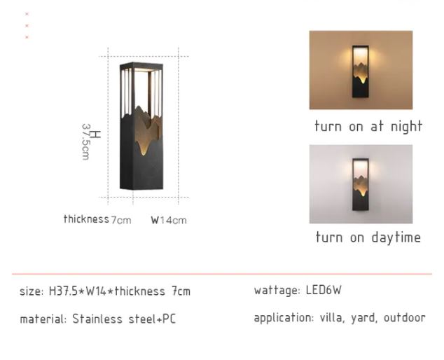 LED Outdoor Waterproof Garden Wall Lamps