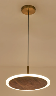 Modern Walnut Pendant Light