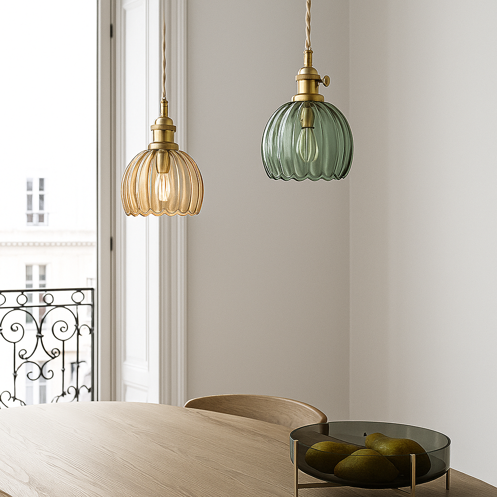Pendant Light Japanese Glass Flower