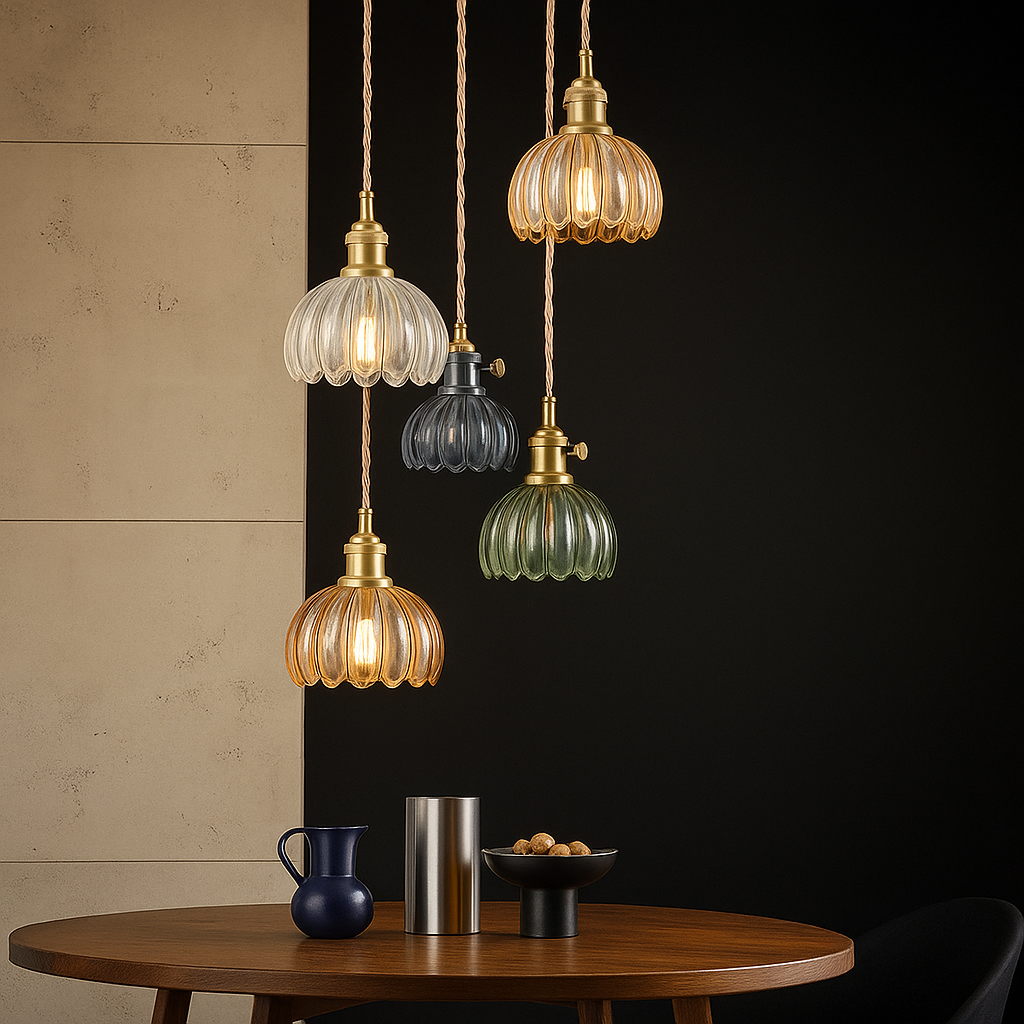 Pendant Light Japanese Glass Flower
