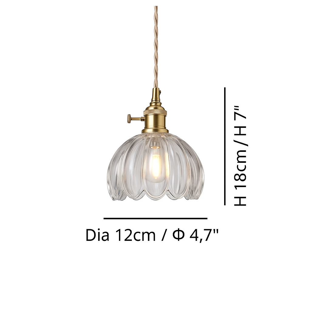 Pendant Light Japanese Glass Flower