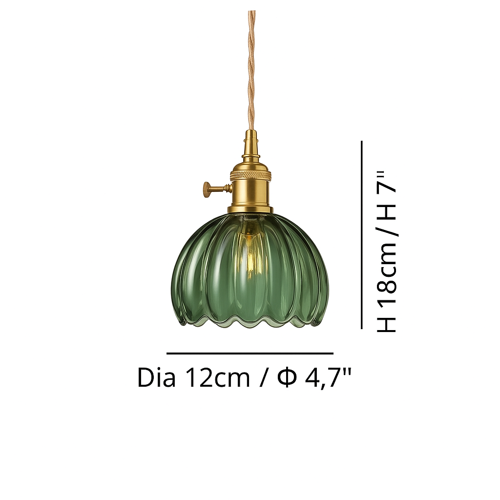 Pendant Light Japanese Glass Flower