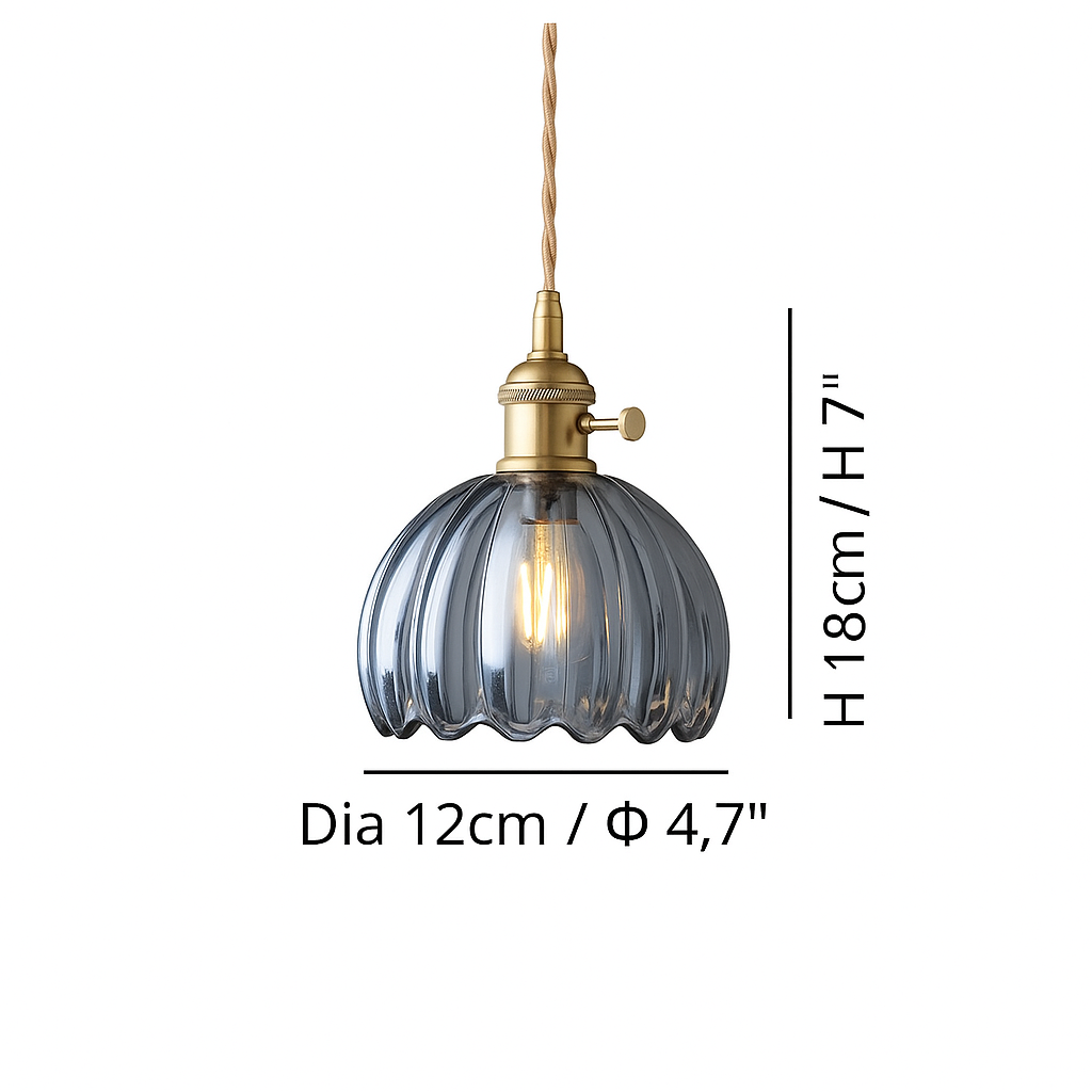 Pendant Light Japanese Glass Flower