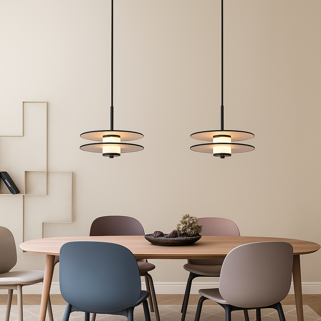 Radiant Glass Disk Pendant Light