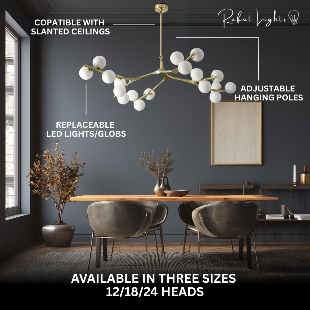 Creative Branch Arm Chandelier 12/18/24 Molecular Balls