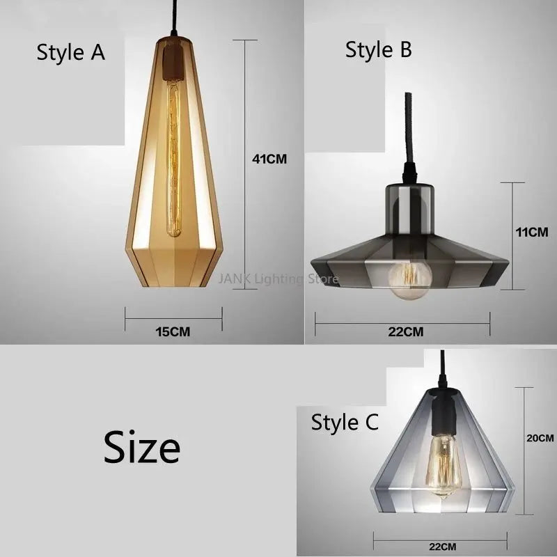 Vintage Crystal Wind Glass Pendant Lights