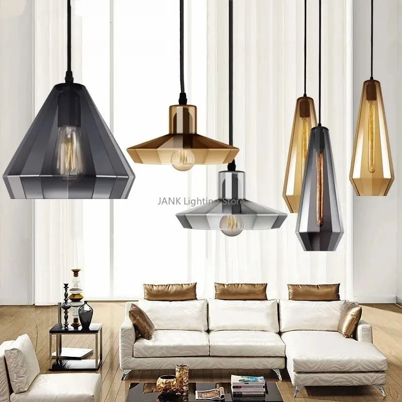 Vintage Crystal Wind Glass Pendant Lights