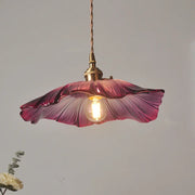 Vintage Floral Glass Pendant Light