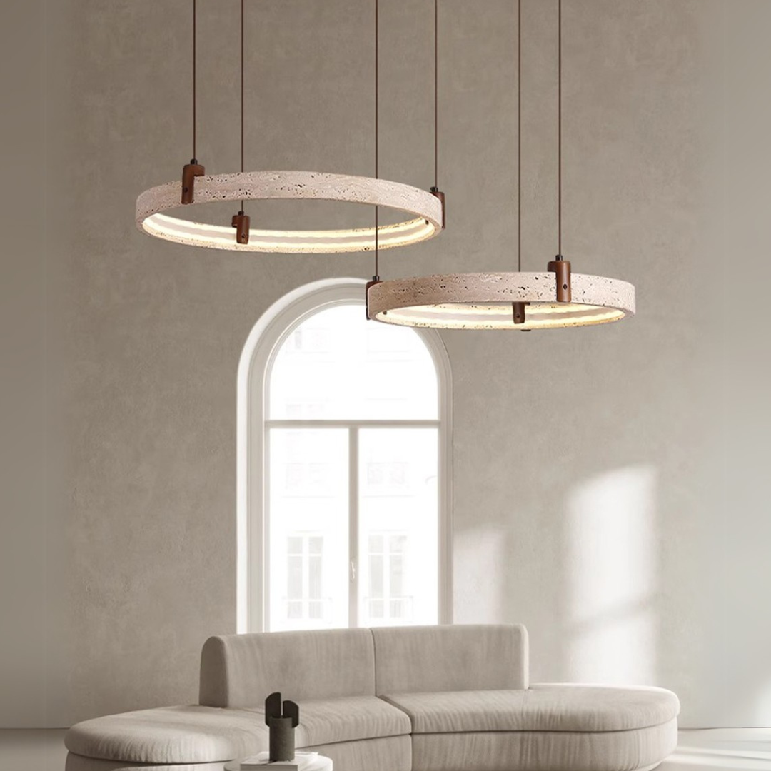 Elegant Travertine Chandelier