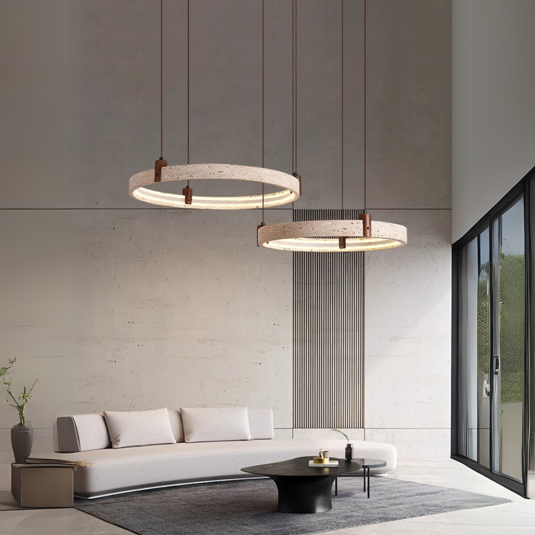 Elegant Travertine Chandelier