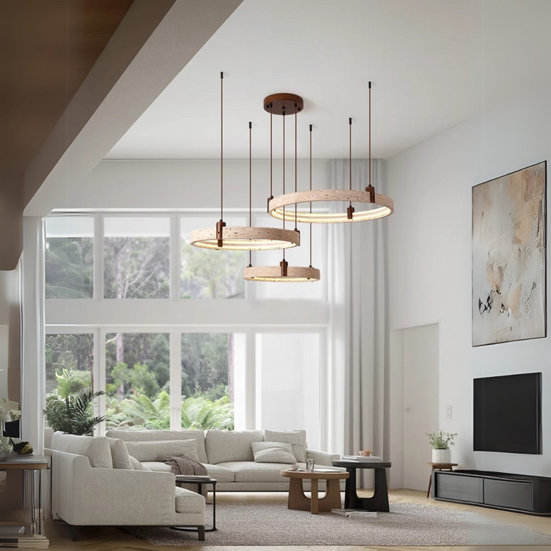 Elegant Travertine Chandelier