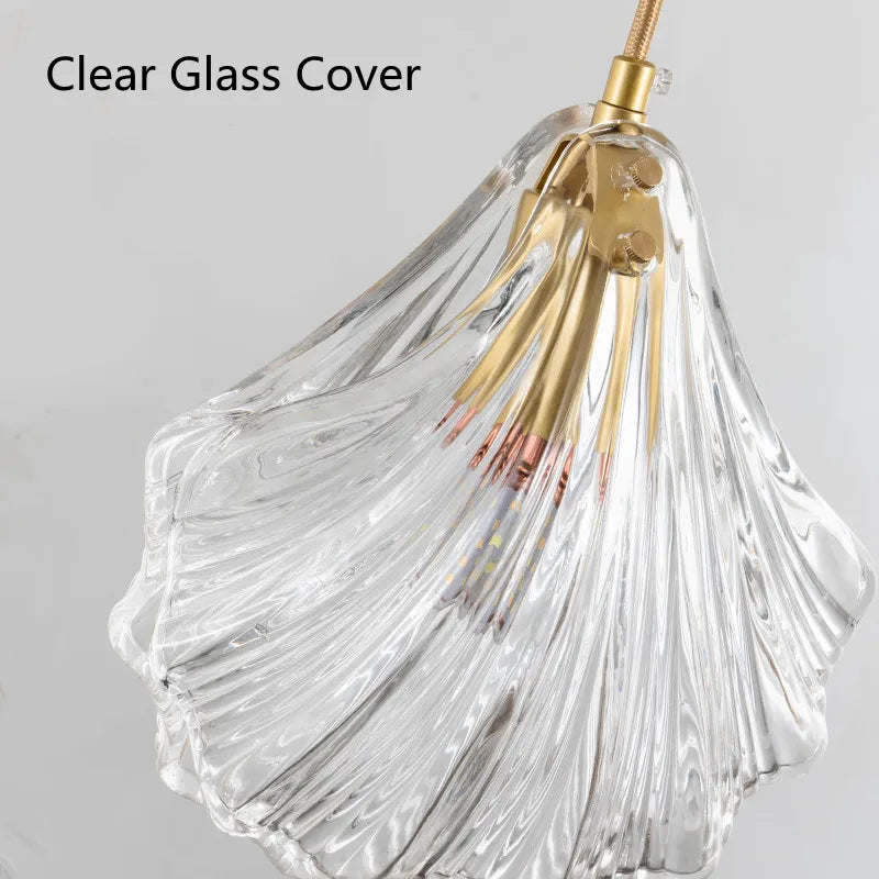 Vintage Shell Glass Pendant Light