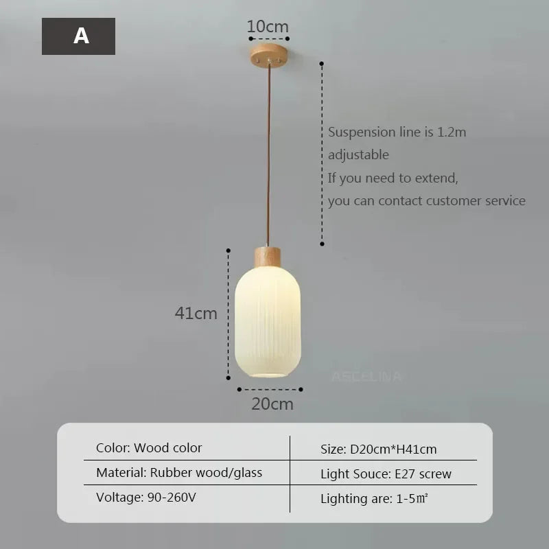 White Loft Glass Lampshade Pendant Lamp