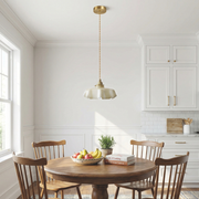 French Glass Floral Pendant Light