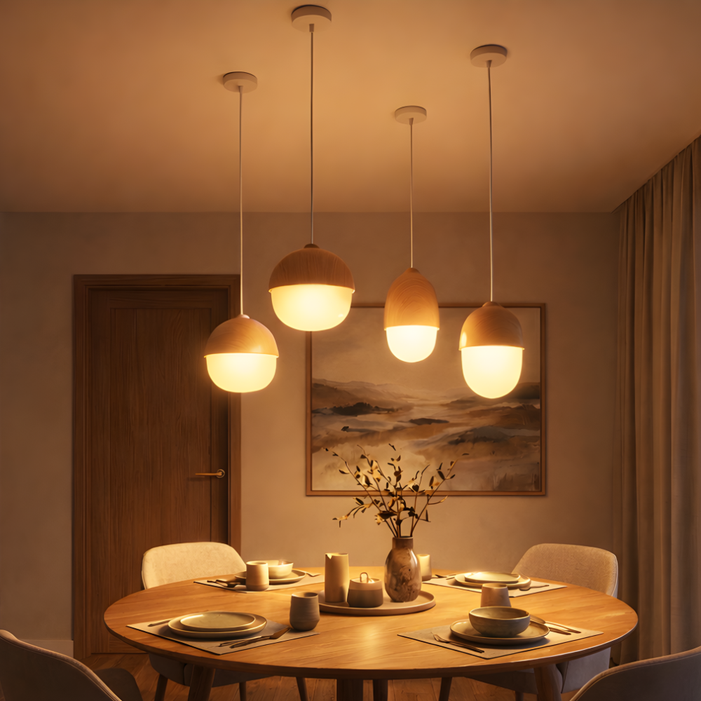Glass Acorn Moon Pendant Lights