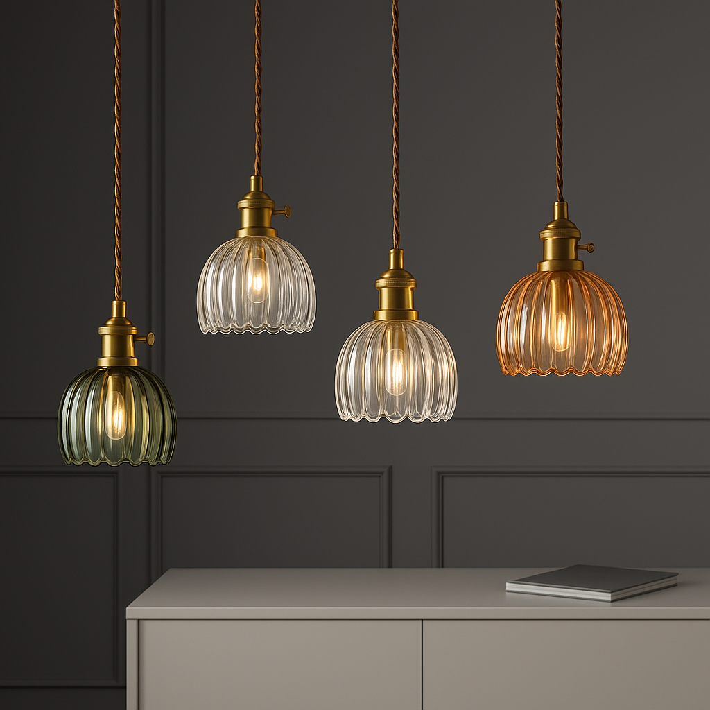 Pendant Light Japanese Glass Flower