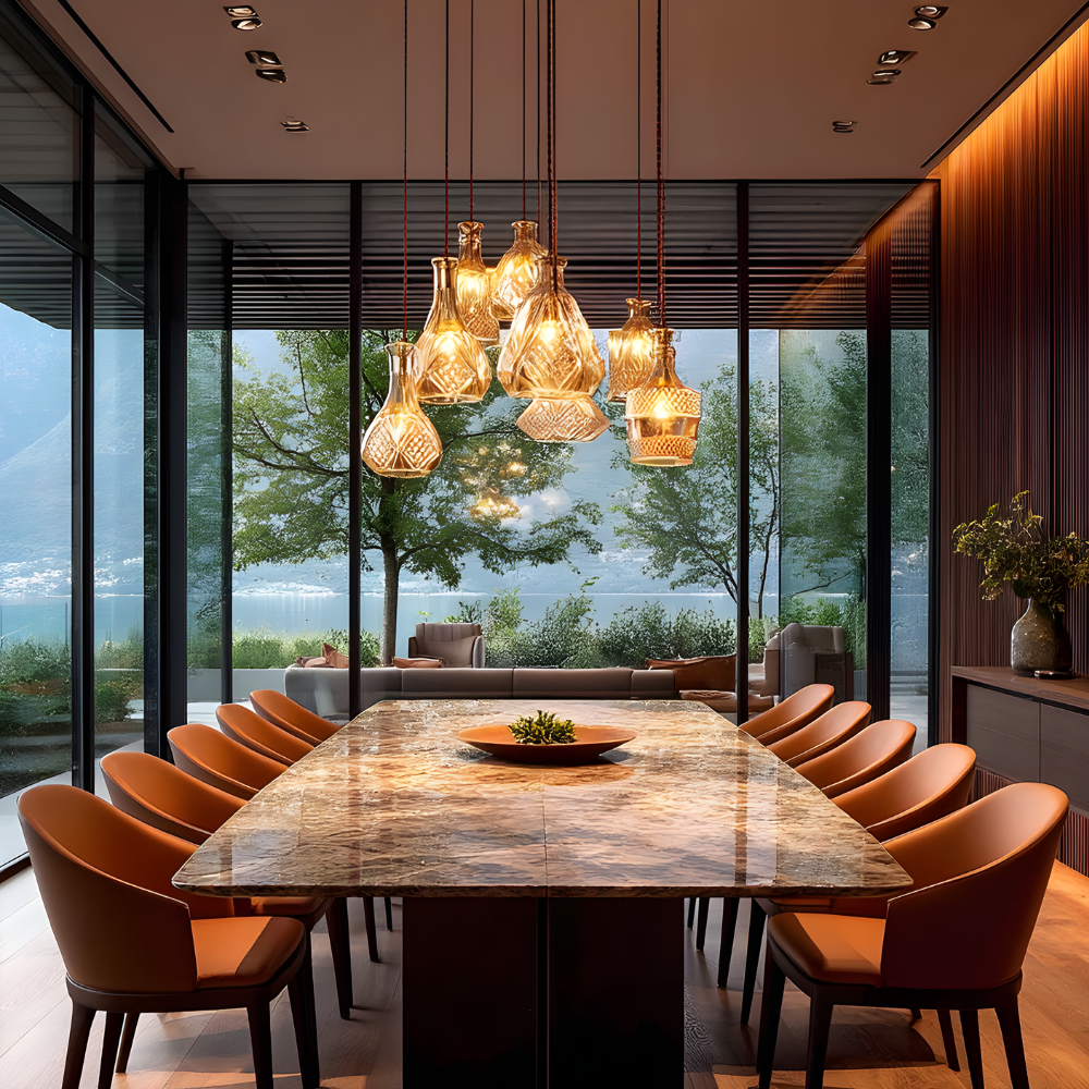 Glass Wine Bottle LED Pendant Lamp