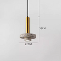 Natural Marble Stone Aluminum Base Pendant Light