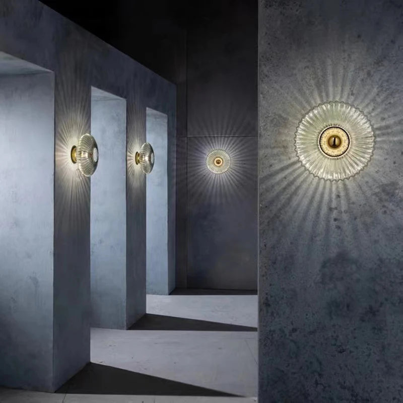 Modern Glass Ripple Wall Lamp