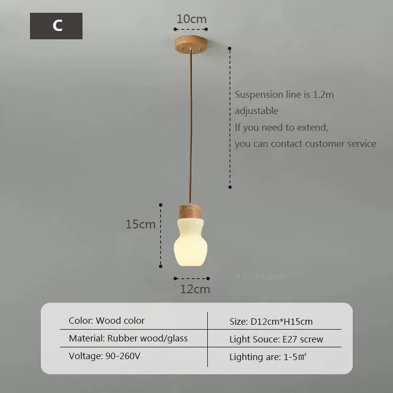 White Loft Glass Lampshade Pendant Lamp