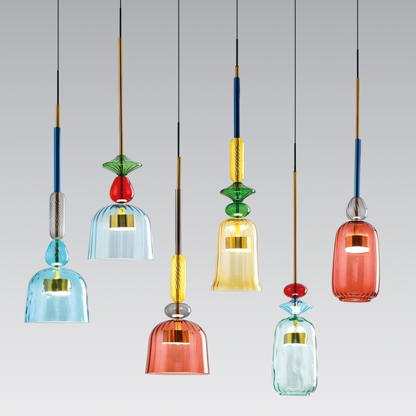 Nordic Glass Candy Pendant Lights