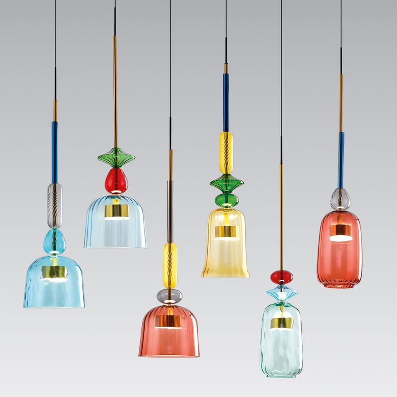 Nordic Glass Candy Pendant Lights