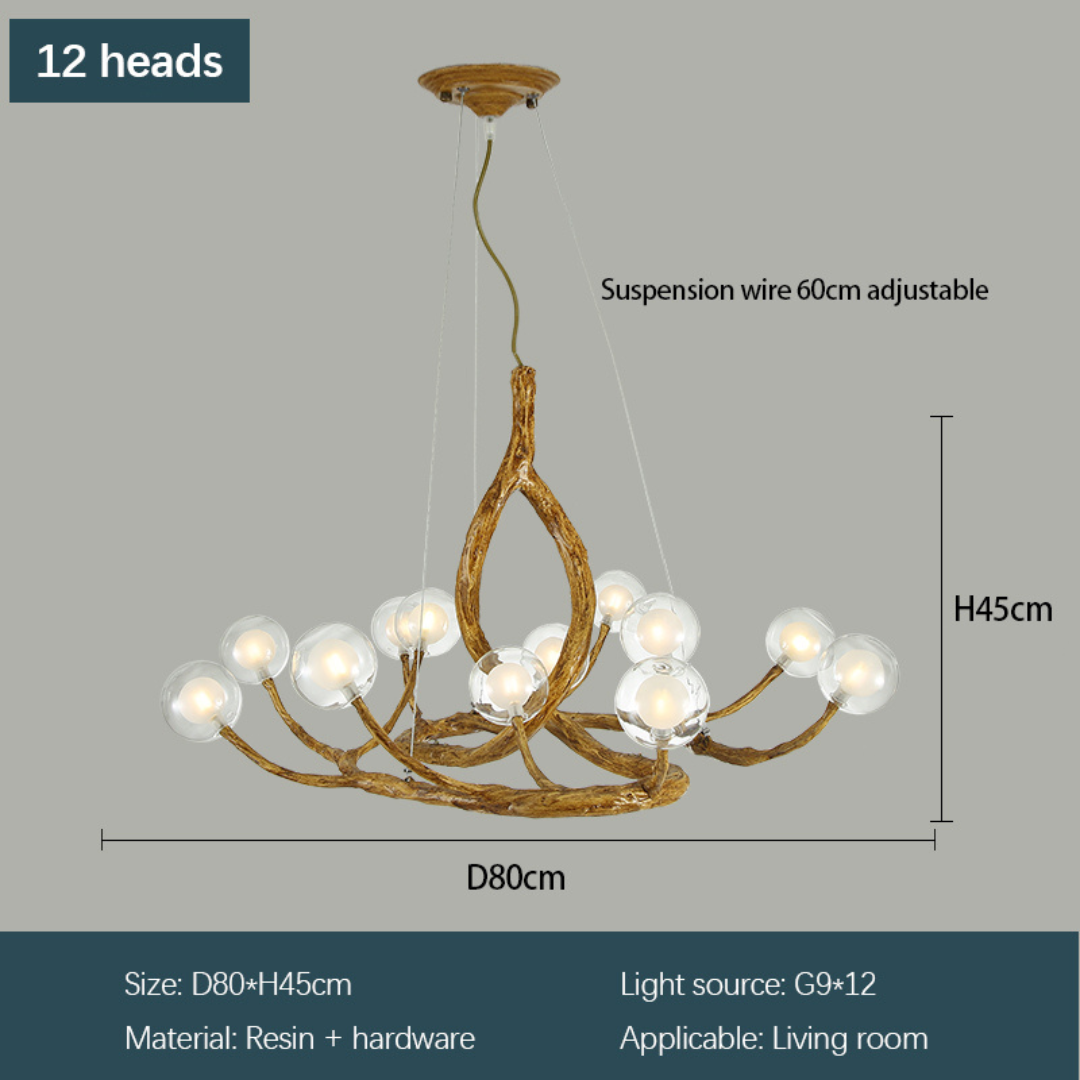 Nordic Retro Tree Branch Chandelier