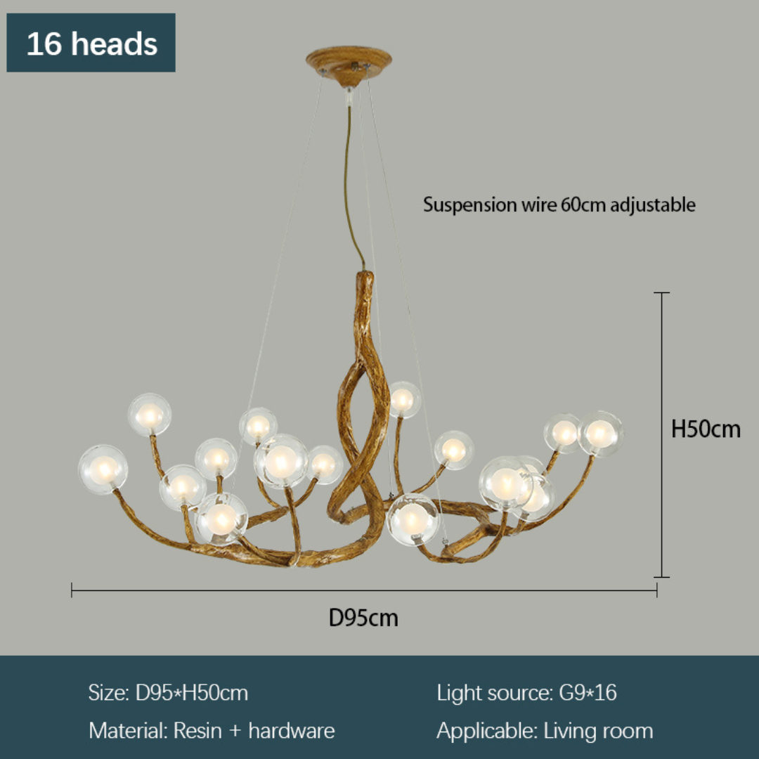 Nordic Retro Tree Branch Chandelier